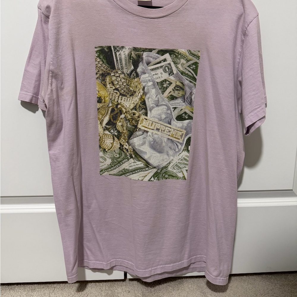 Supreme Light Purple Money Graphic Tee****SOLD*****